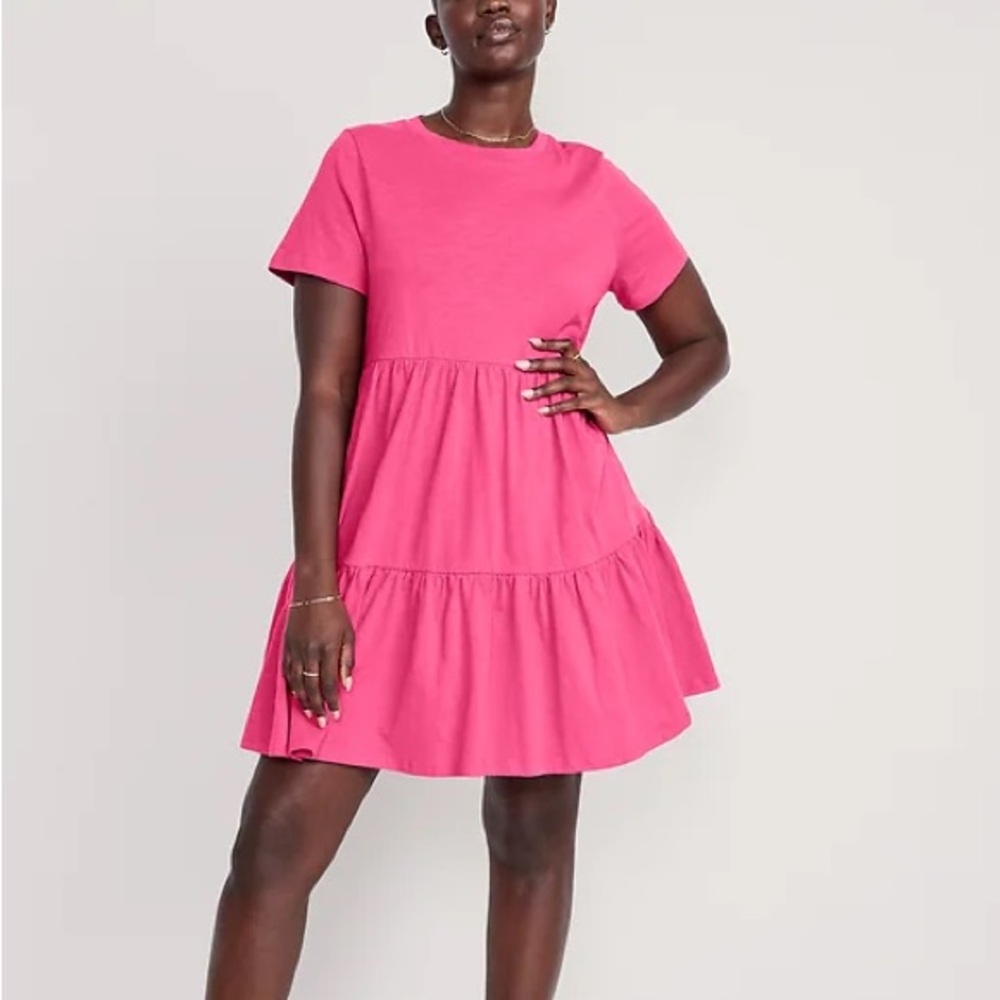 Old navy babydoll dress pink xl